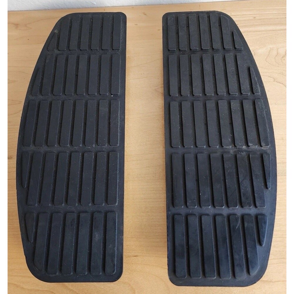 Motorcycle Floorboards Footboards Pair Black Ribbed Unknown Brand EUC